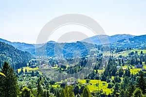 Picturesque village in mountains