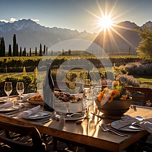 Picturesque Vineyard in Mendoza, Argentina