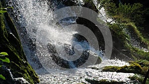 Picturesque waterfalls scenery in Plitvice Lakes National Park