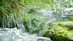 Picturesque waterfalls scenery in Plitvice Lakes National Park