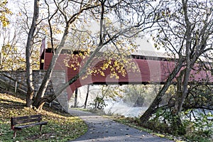 Red Covered Bridge in rural Berks County, Pennsylvania