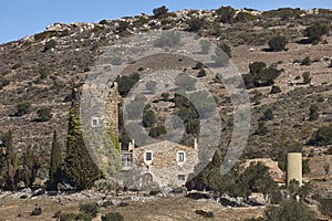 Picyuresque rustic stone masia in Alt Emporda. Girona, Catalonia. Spain photo