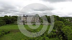 Pidhirtsi castle. View of the castle from the height of bird flight