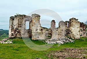 Pidzamochok castle spring ruins, Ternopil Region, Ukraine.