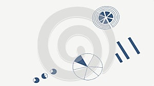 Pie chart and bar graph, data visualization vector design Generative AI