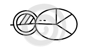 Pie Chart and Bar Graph Icon for Data Visualization and Analytics, vector design Generative AI