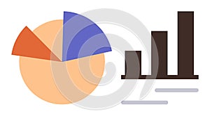 Pie Chart and Bar Graph Representing Data Insights and Comparison