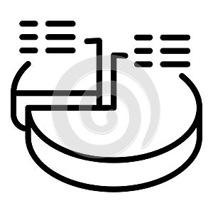 Pie chart barter icon outline vector. Money card