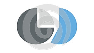 Pie Chart Data Analysis Icon for Statistics and Reports, Business Analytics, vector design Generative AI