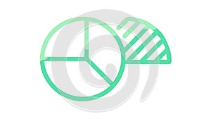 Pie chart data analysis, statistical representation, market share, vector design Generative AI