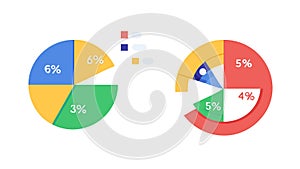 Pie Chart Data Visualization - Business & Statistics, vector design Generative AI