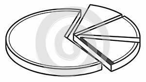 Pie Chart Data Visualization, Statistics, Business Report, vector design Generative AI