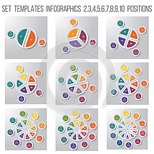 Pie chart diagram infographics for business con