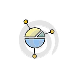 Pie chart finance chart outline icon. Element of finance illustration icon. signs, symbols can be used for web, logo