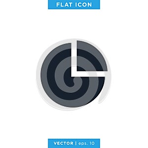 Pie chart financial icon vector design template.
