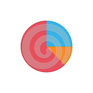 Pie chart flat icon