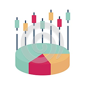 Pie chart flat vector icon which can easily modify or edit