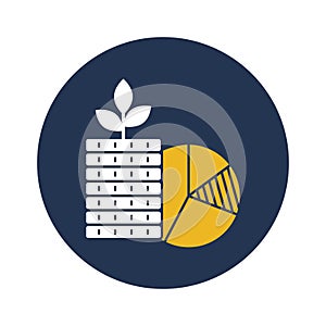 pie chart flat vector icon which can easily modify or edit