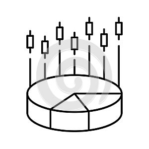 Pie chart flat vector icon which can easily modify or edit