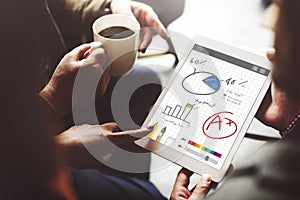 Pie Chart Graph Analysing Data Concept