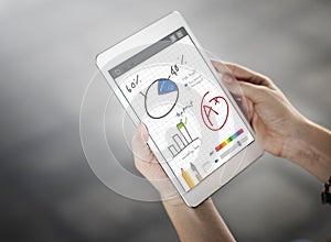 Pie Chart Graph Analysing Data Concept
