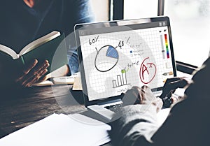 Pie Chart Graph Analysing Data Concept