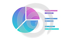 Pie Chart Graph Icon Vector Design, Data Analysis Statistics Information, vector design Generative AI