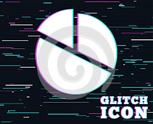 Pie chart graph sign icon. Diagram button.