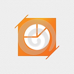 Pie chart graph sign icon. Diagram button.
