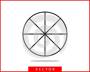 Pie chart icon. Circle diagram vector. Charts graphs logo template
