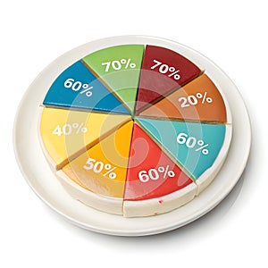 Pie chart icon isolated on white background