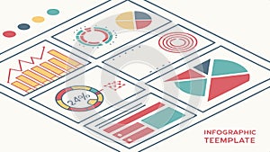 Pie chart infographic template, data and business analytics vector design Generative AI