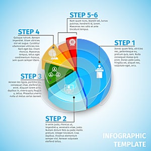 Pie chart meeting infographic