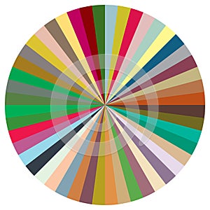 Pie chart, Pie graph, circular, circle diagram from series with 2 to 65 segments, portions. Ratio concept infographic,