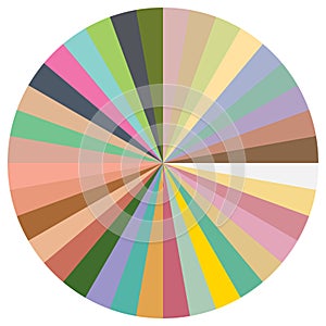 Pie chart, Pie graph, circular, circle diagram from series with 2 to 65 segments, portions. Ratio concept infographic,