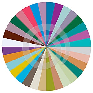 Pie chart, Pie graph, circular, circle diagram from series with 2 to 65 segments, portions. Ratio concept infographic,