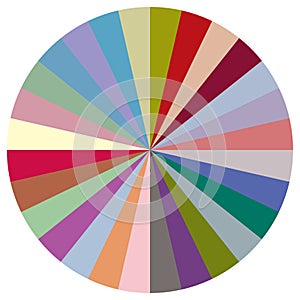 Pie chart, Pie graph, circular, circle diagram from series with 2 to 65 segments, portions. Ratio concept infographic,