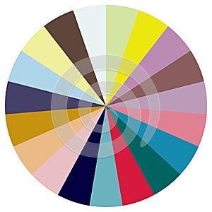 Pie chart, Pie graph, circular, circle diagram from series with 2 to 65 segments, portions. Ratio concept infographic,