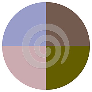 Pie chart, Pie graph, circular, circle diagram from series with 2 to 65 segments, portions. Ratio concept infographic,