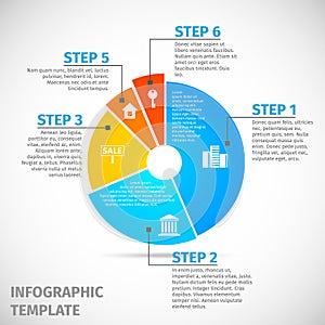 Pie chart real estate infographic