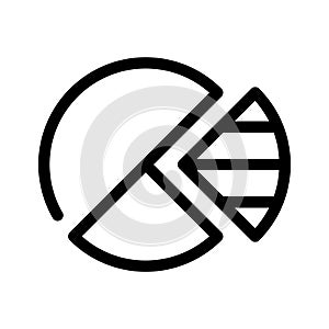 A pie chart, representing data visualization and business insights