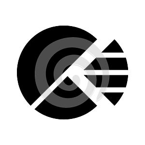 A pie chart, representing data visualization and business insights