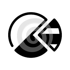 A pie chart, representing data visualization and business insights