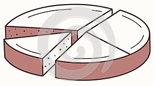 Pie Chart with Separated Slice, Data Highlight & Emphasis, vector design Generative AI