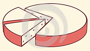 Pie Chart with a Slice for Data and Statistics Reports vector design Generative AI