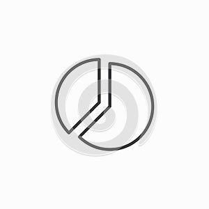 Pie chart vector icon set