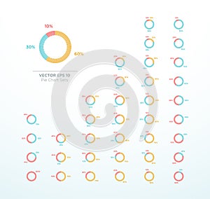 Pie Chart Vector Circle Diagram Infographic Percentage