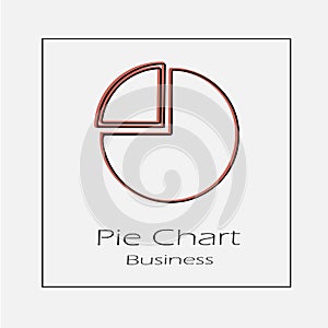 Pie chart vector icon eps 10. Graph symbol. Simple isolated illustration