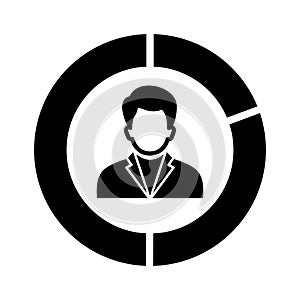 Pie chart Vector Icon which can easily modify or edit photo