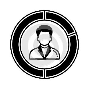 Pie chart Vector Icon which can easily modify or edit photo